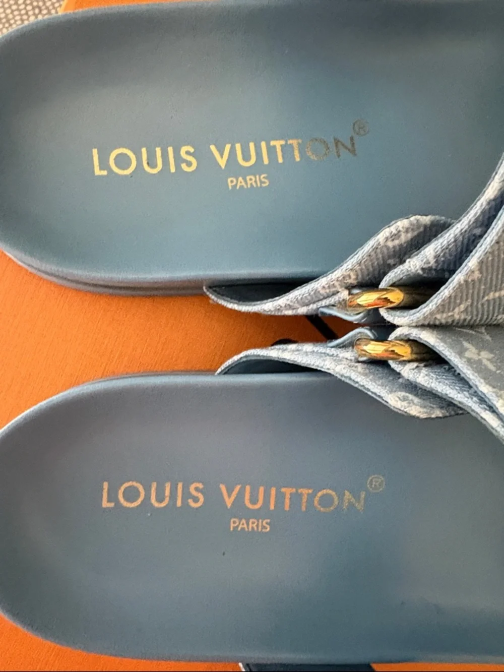 Louis Vuitton Light Blue Monogram Denim Double-Strap Slides
Can ship next day - Picture 4 of 13